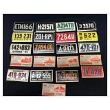 21 Vintage License Plate Cards