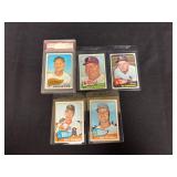 Five Vintage Baseball Cards