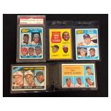 5 Vintage Topps Baseball Leader Cards