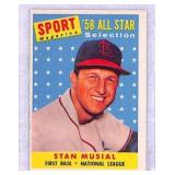 1958 Topps Allstar Stan Musial Card #476