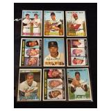 (9) 1967 Topps Baseball Cards Stars/HOF