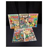 Five Marvel Thor Comics