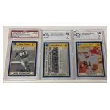 (3) Graded Notre Dame Football Cards