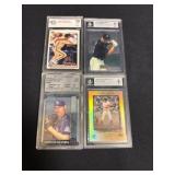 Four BGS Graded Baseball Cards