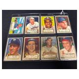 8 1952 Topps Baseball Cards