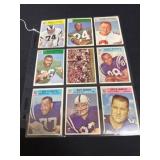 (9) 1960s Football Cards
