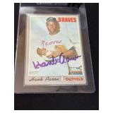 Hank Aaron Signed Baseball Card