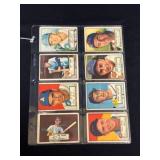 (13) 1952 Baseball Cards