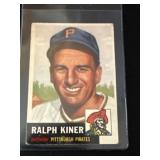 1953 Topps Ralph Kiner #191 creased