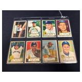 Eight 1952 Topps Baseball Cards