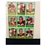 9 1963 Topps Football Cards