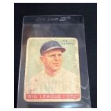 1933 Goudey Joe Sewell Baseball Card No. 165