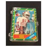 (48) 1986 Topps Football with Rice Rookie