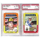 1975 Topps Mini Baseball Cards, PSA 8, Lot of 5
