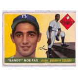 1955 Topps Sandy Koufax Rookie Card #123