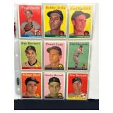 (27) 1958 Topps Baseball Cards Nice Shape