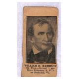 1925 W590 William H. Harrison Strip Card