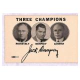 Three Champions Political/Boxing Postcard