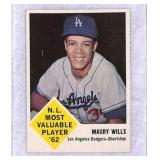 1963 Fleer Maury Wills Baseball Card