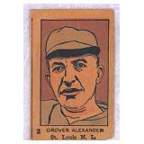 1926 W512 Grover Alexander Strip Card