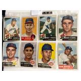 (8) 1953 Topps Baseball Cards