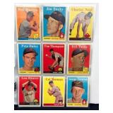 (27) 1958 Topps Baseball Cards Nice Shape