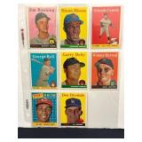(8) 1958 Topps Baseball HOF Mixed Grade