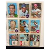 9 1968 Topps Baseball Cards HOF