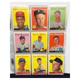 (27) 1958 Topps Baseball Cards Nice Shape