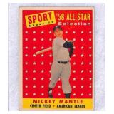 1958 Mickey Mantle All-Star Baseball Card