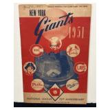1951 New York Giants Baseball Program