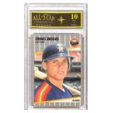 Craig Biggio 1988 Fleer Rookie Card, Graded