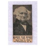1925 W590 Martin Van Buren Strip Card