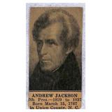 1925 W590 Andrew Jackson Strip Card