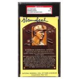 Warren Spahn Signed HOF Plaque Postcard