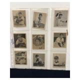 9 Bowman Baseball Cards, 1948 Issue