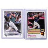 (4) Cal Raleigh Baseball Rookie Cards