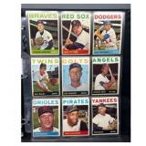 (45) 1964 Topps Baseball Cards in Binder