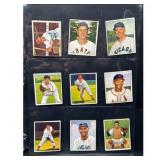 (9) 1950 Bowman Baseball Cards