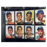 (8) 1953 Topps Baseball Cards Nice Shape