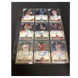 (9) Bowman Chrome Autographed Baseball Cards