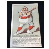 Circa 1880 Baseball Trade Card with Advertisement