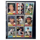 (36) 1961 Topps Baseball Cards with Stars