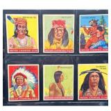Six 1933 Goudey Indian Chewing Gum Cards