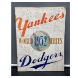 1952 Yankees vs. Dodgers World Series Program