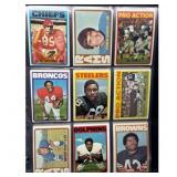 (45) 1972 Topps Football with Stars
