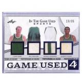 Leaf Game Used Sports Memorabilia Quad Card