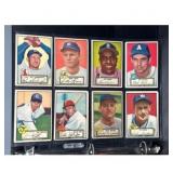 (8) 1952 Topps Cards Low Number Black Backs