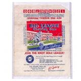 1934 Goudey Big League Chewing Gum Wrapper