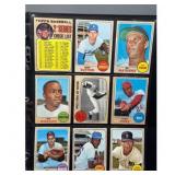 (9) 1968 Topps Baseball Cards